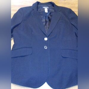 Jones New York Collection Petite Stretch Black Blazer Size 14P